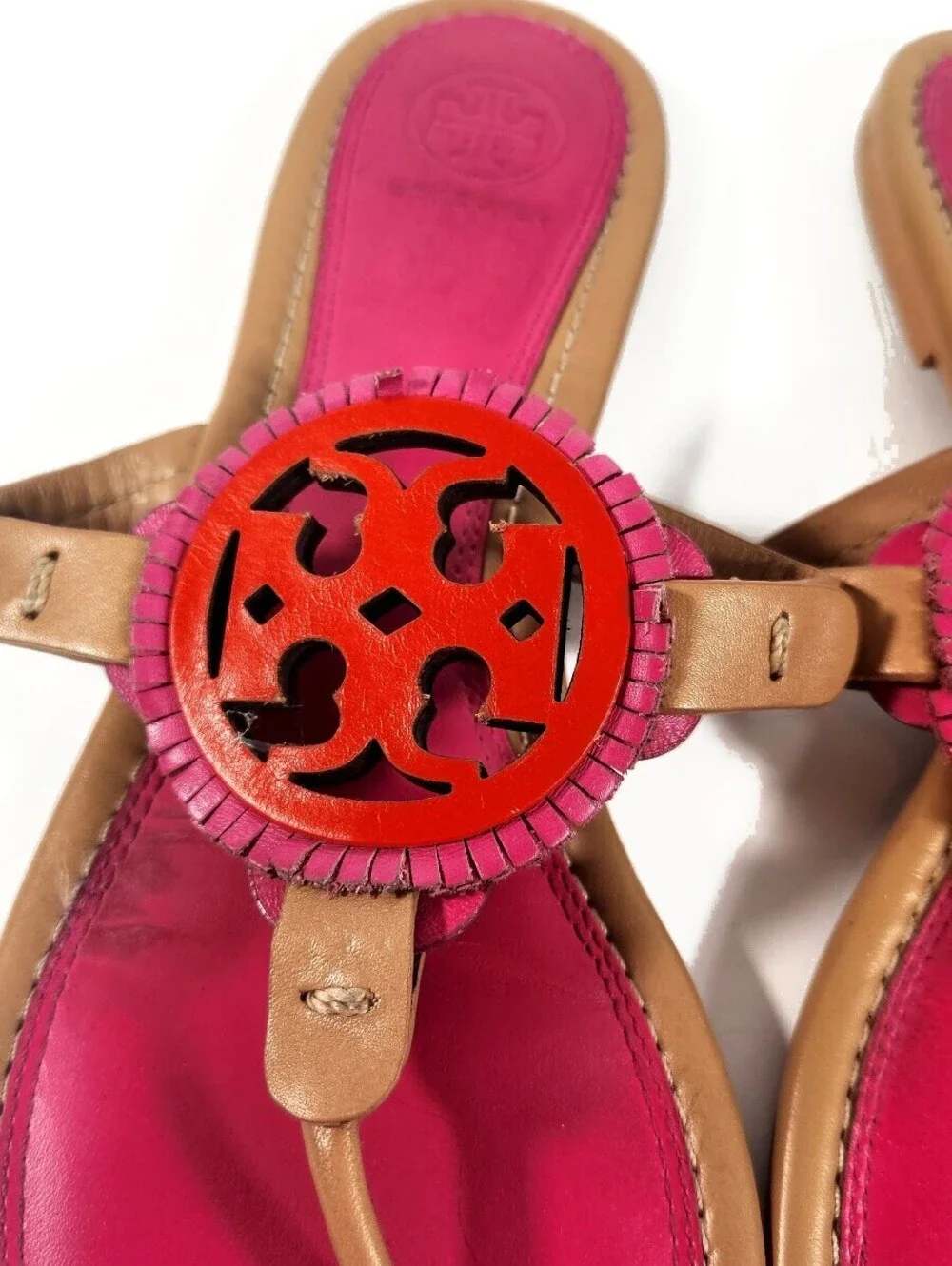 Tory Burch Pink Beige Sandals Size 6.5